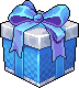 Blaues Geschenk